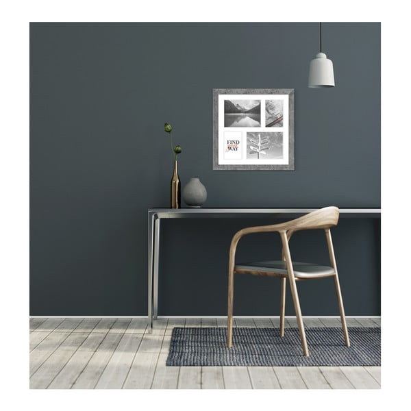 Szara ramka na 4 zdjęcia Styler Yellowstone, 39x39 cm-image-1