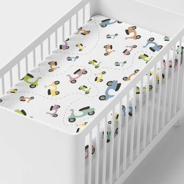 Dziecięce bawełniane prześcieradło Happynois Summer Time, 140x70 cm-image-1