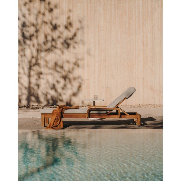 Biały drewniany leżak ogrodowy Turqueta – Kave Home-image-2