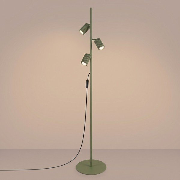 Zielona aluminiowa lampa stojąca z elastyczną konstrukcją (wysokość 155 cm) Gleam – Sollux-image-4