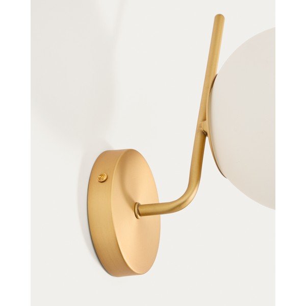 Biały/w kolorze złota metalowy kinkiet ø 15 cm Brisia – Kave Home-image-3