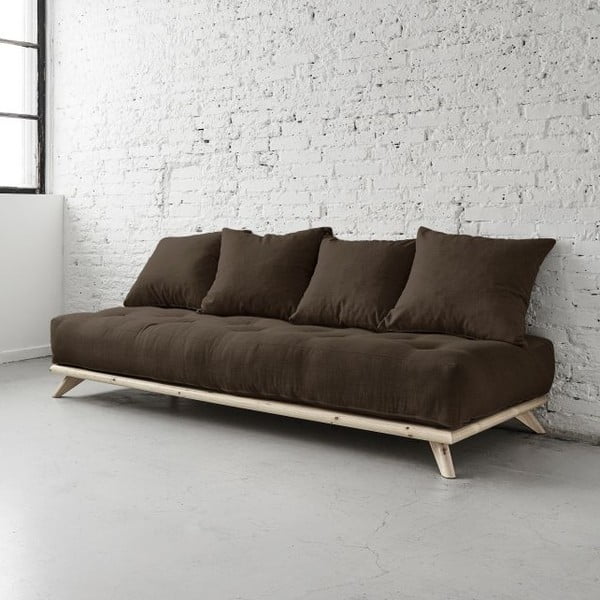 Sofa Senza Natural/Choco Brown