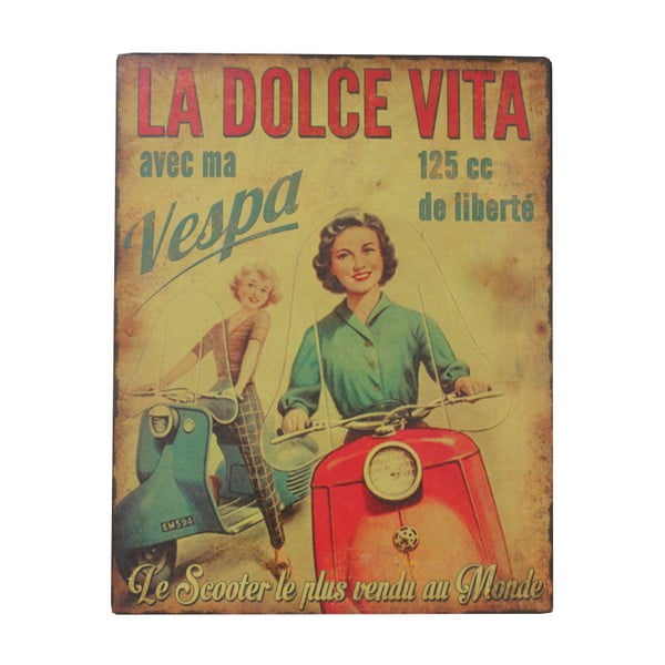 Metalowa tabliczka 22x28 cm La Dolce Vita – Antic Line
