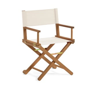 Beżowe składane krzesła zewnętrzne z drewna akacji Kave Home Dalisa