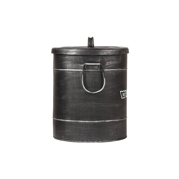 Czarny kosz metalowy na pranie LABEL51, ⌀ 26 cm-image-2