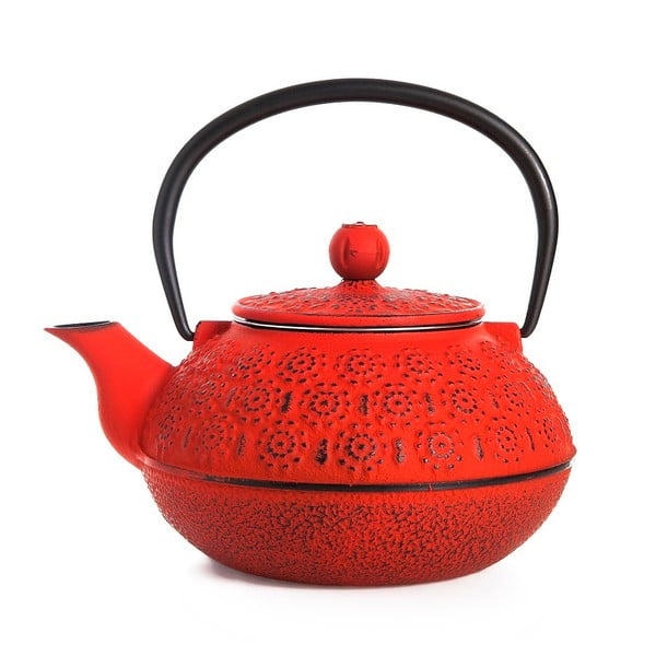 Czerwony żeliwny dzbanek do herbaty Bambum Taşev Linden, 800 ml