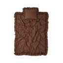 Brązowa pościel jednoosobowa z bawełny organicznej 150x200 cm Juliette – Ellos Home