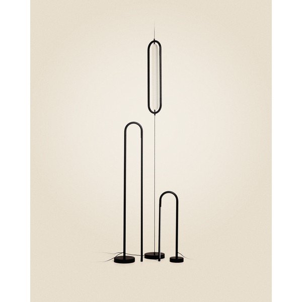 Czarna lampa stojąca LED (wysokość 300 cm) Bow – Kave Home-image-3