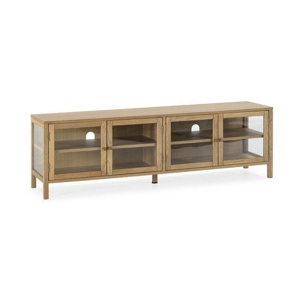 Szafka pod TV w dekorze dębu w naturalnym kolorze 160x50x40 cm Ceci – MOME-image-3