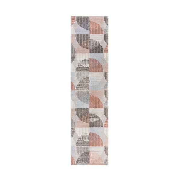 Szaro-różowy chodnik Flair Rugs Centro, 60x230 cm