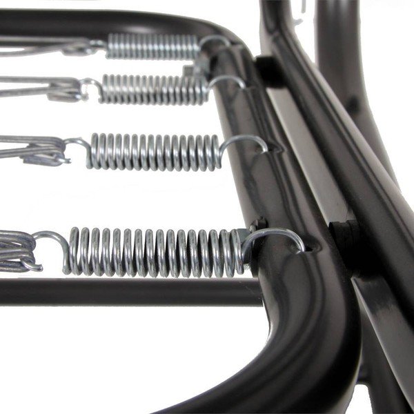 Szara metalowa huśtawka ogrodowa Rimini – Dajar-image-4