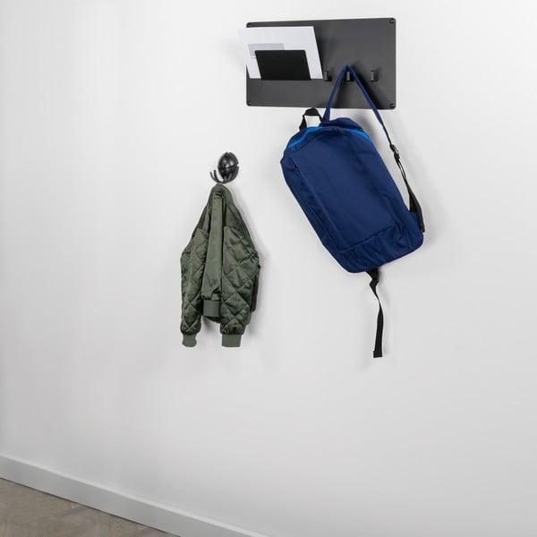 Czarny ścienny plastikowy haczyk Tick – Spinder Design-image-4