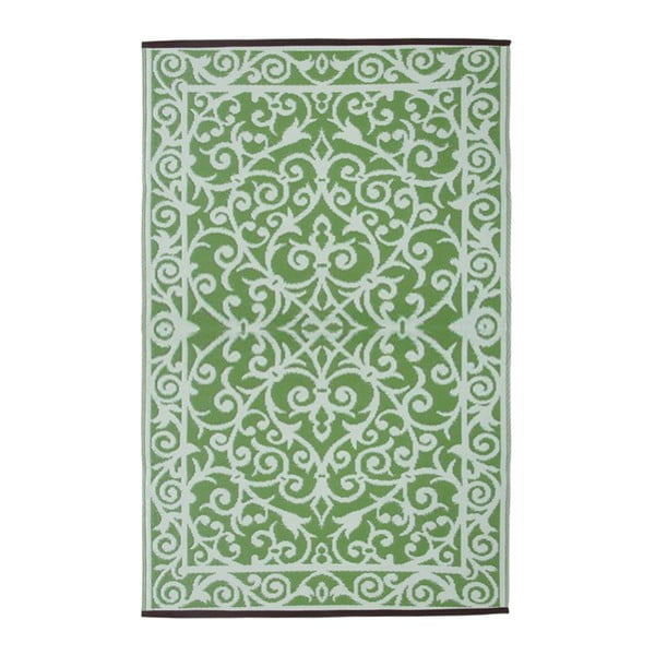Miętowy dwustronny dywan zewnętrzny Green Decore Gala, 90x150 cm