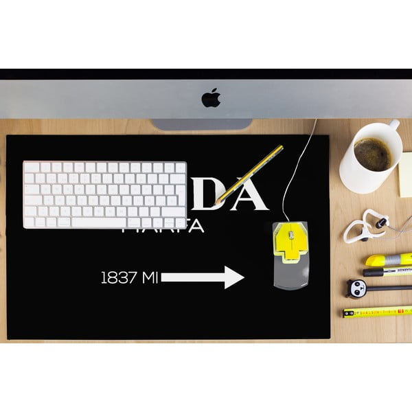 Czarna mata stołowa Little Nice Things Prada, 55x35 cm-image-1