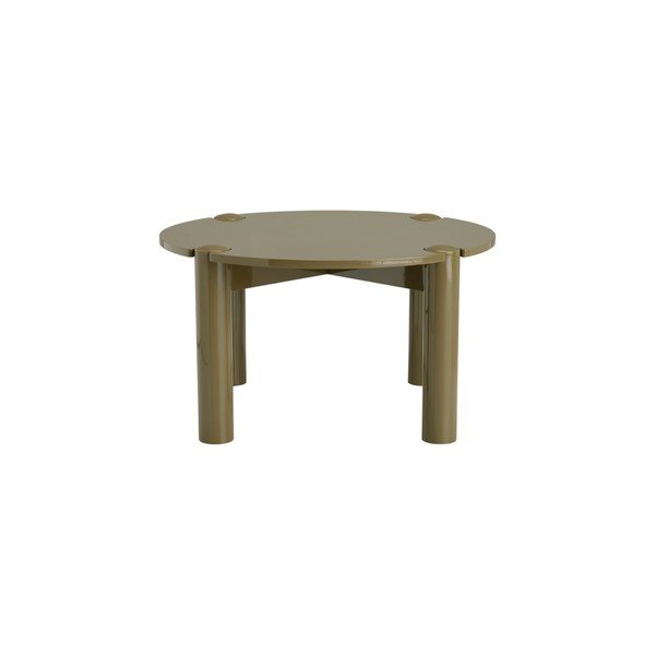 Okrągły stolik z płyty MDF w kolorze khaki ø 80 cm Pussel – Ellos Home
