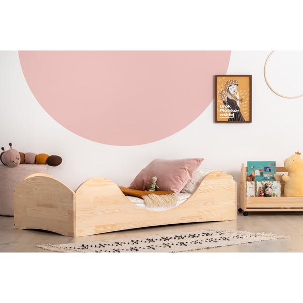 Dziecięce łóżko z drewna sosnowego Adeko Pepe Adel, 90x140 cm