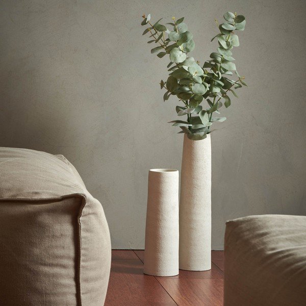 Biały ceramiczny wysoki wazon (wysokość 50 cm) Cone – S|P Collection-image-1