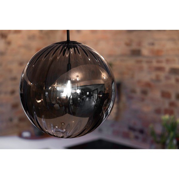 Czarna lampa wisząca ze szklanym kloszem ø 35 cm Fengari – Markslöjd-image-1