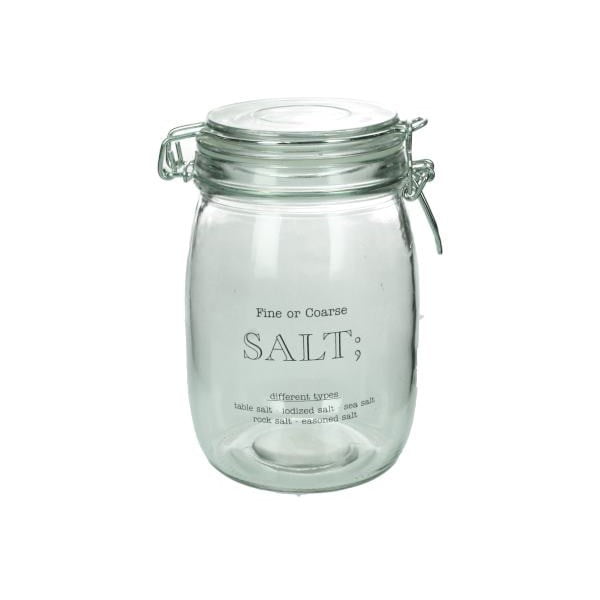 Szklany pojemnik na sól Salt