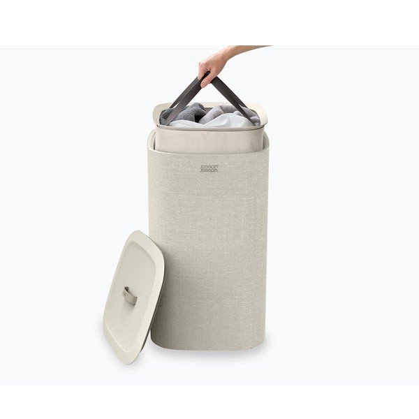 Beżowy tekstylny kosz na pranie 60 l Tota One – Joseph Joseph-image-3