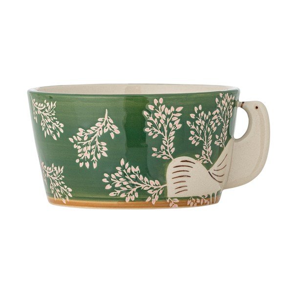 Zielona kamionkowa miska na zupę 460 ml Hezha – Bloomingville-image-3