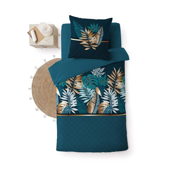 Morska bawełniana pościel jednoosobowa 140x200 cm Alianor – douceur d'intérieur-image-3