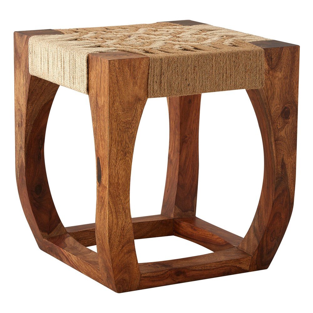 Stołek z litego drewna akacjowego w naturalnym kolorze Boho – Premier Housewares