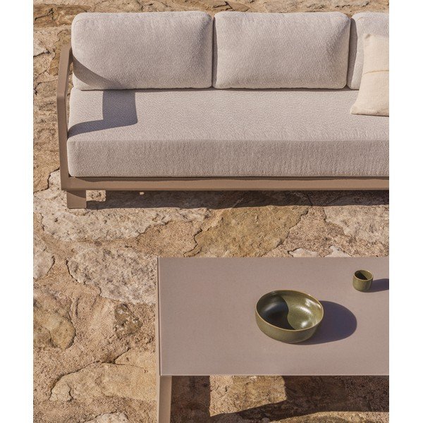 Beżowy/szarobrązowy aluminiowy zestaw mebli ogrodowych dla 3 osób Nerano – Kave Home-image-4