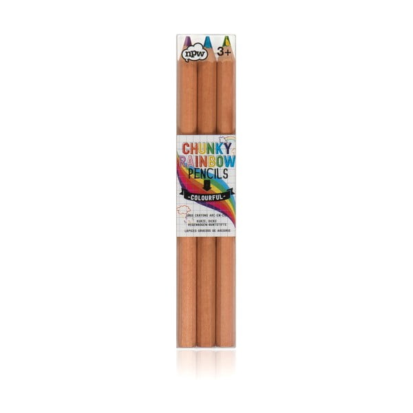 Zestaw 3 kredek npw™ Rainbow Pencils