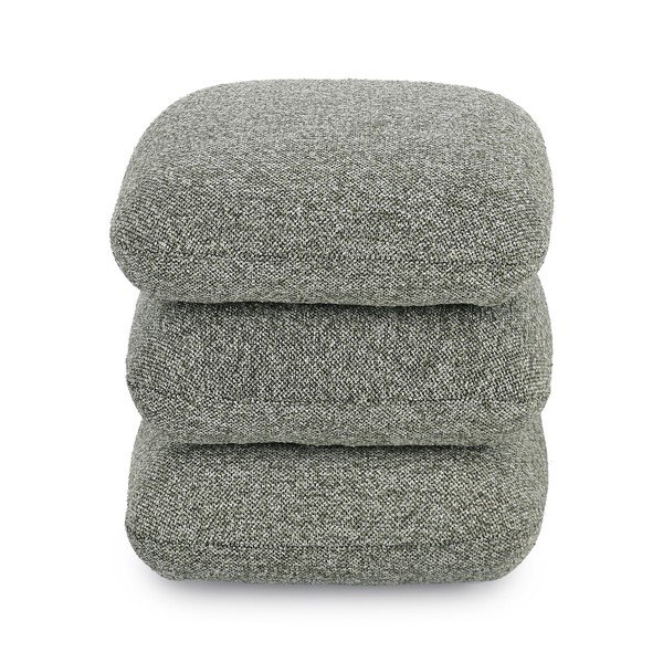 Zielony puf z materiału bouclé Antara – Bizzotto-image-3
