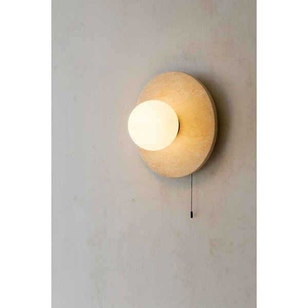 Beżowy kamienny kinkiet ø 12 cm Hilde – Opviq lights-image-1