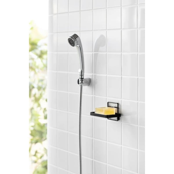 Czarna samoprzylepna metalowa mydelniczka Film Hook – YAMAZAKI-image-4