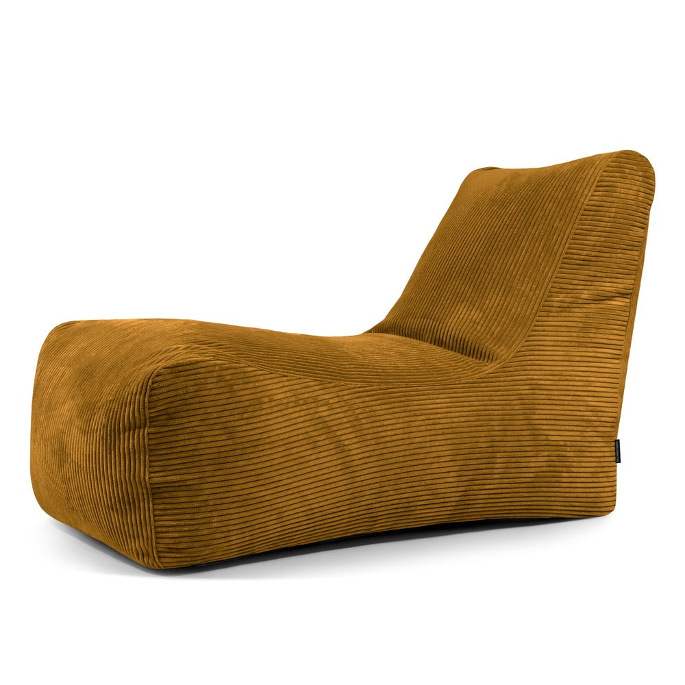 Musztardowy sztruksowy worek do siedzenia Lounge – SLOWDOWN