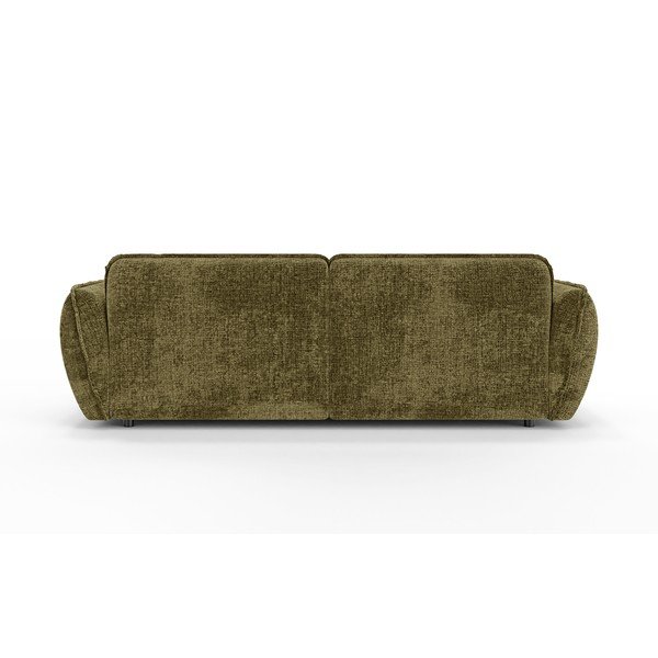 Zielony narożnik z tkaniny szenilowej (prawostronny/z szezlongiem) Nelia – Ropez-image-4