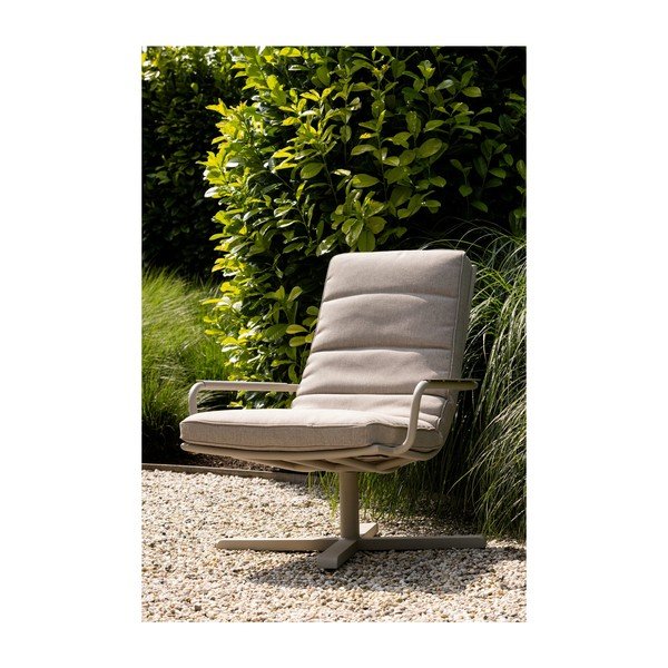 Jasnoszary metalowy fotel ogrodowy Coosa – Exotan-image-1