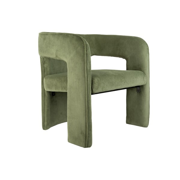 Zielony sztruksowy fotel Vigor – Leitmotiv