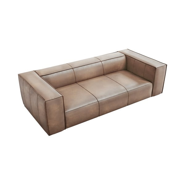Jasnobrązowa skórzana sofa 227 cm Madame – Windsor & Co Sofas-image-3
