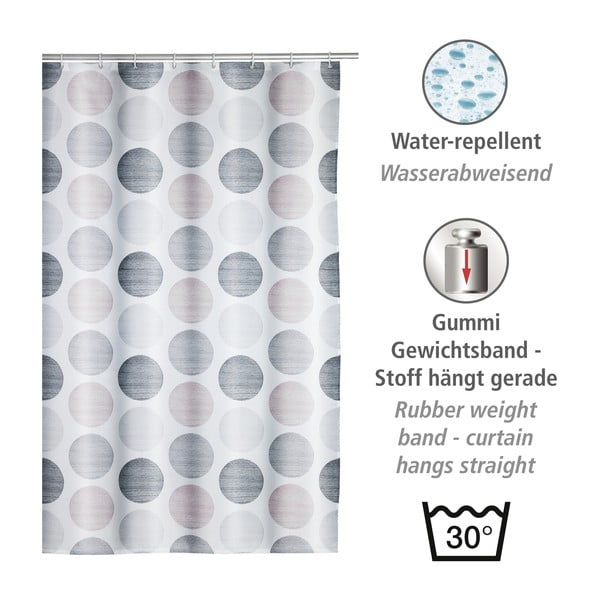 Zasłona prysznicowa 180x200 cm Pastel Dots – Wenko-image-3