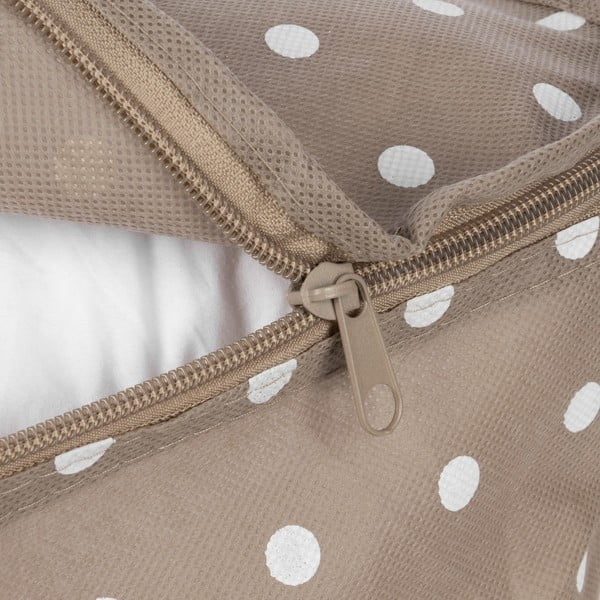 Beżowy mały organizer z suwakiem Compactor Dots-image-4