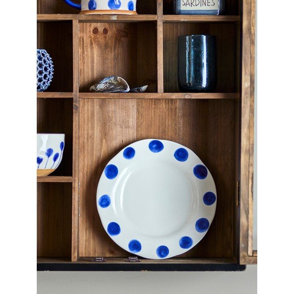 Białe/niebieskie kamionkowe talerze zestaw 3 szt. deserowe ø 22 cm Linora – Bloomingville-image-4