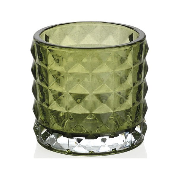 Zielony świecznik ze szkła Andrea House Greentea, 7 cm