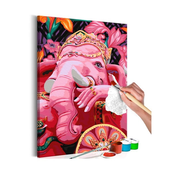 Zestaw płótna, farb i pędzli DIY Artgeist Ganesha, 60x40 cm