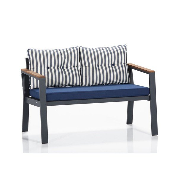 Niebieski zestaw mebli ogrodowych dla 4 osób Defne – Floriane Garden-image-2