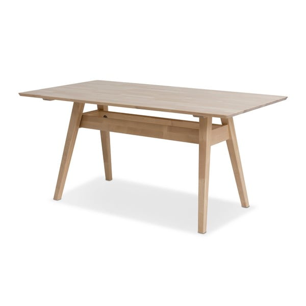 Stół wykonany ręcznie z litej brzozy Kiteen Notte, 75x140 cm