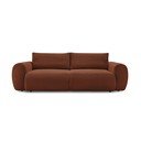 Ceglasta sztruksowa rozkładana sofa 257 cm Lucien – Bobochic Paris