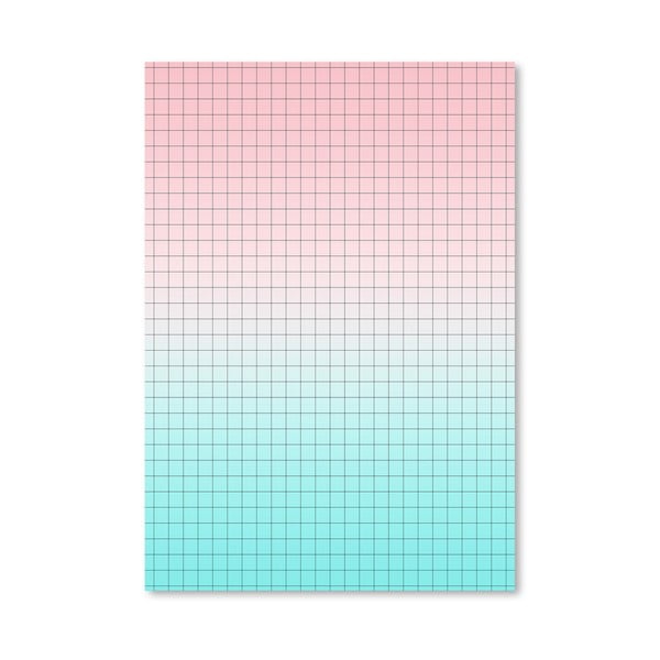 Plakat Americanflat Pink And Light Blue Geometry, 30x42 cm