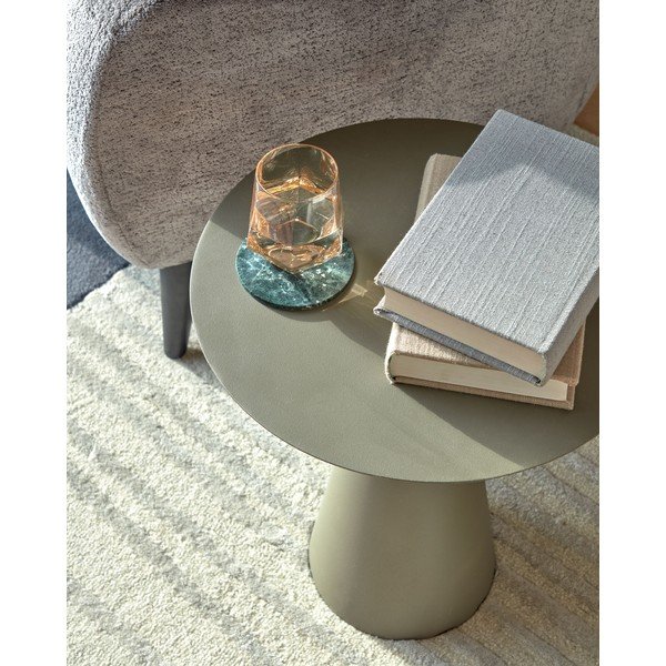 Metalowy okrągły stolik ø 40 cm Shirel – Kave Home-image-2