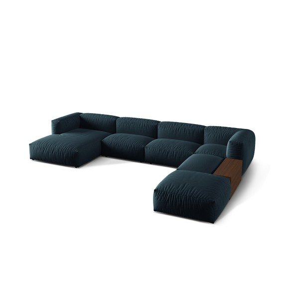 Ciemnoniebieski narożnik modułowy (prawostronny/w kształcie litery U) Martina – Micadoni Home-image-1