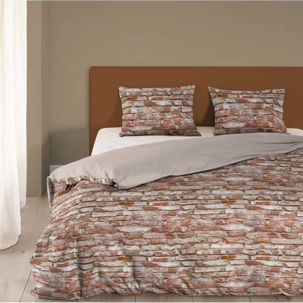 Bawełniana pościel dwuosobowa Good Morning Brick, 240x200 cm-image-1