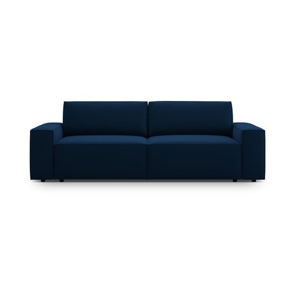 Ciemnoniebieska aksamitna rozkładana/ze schowkiem sofa 247 cm Jodie – Micadoni 